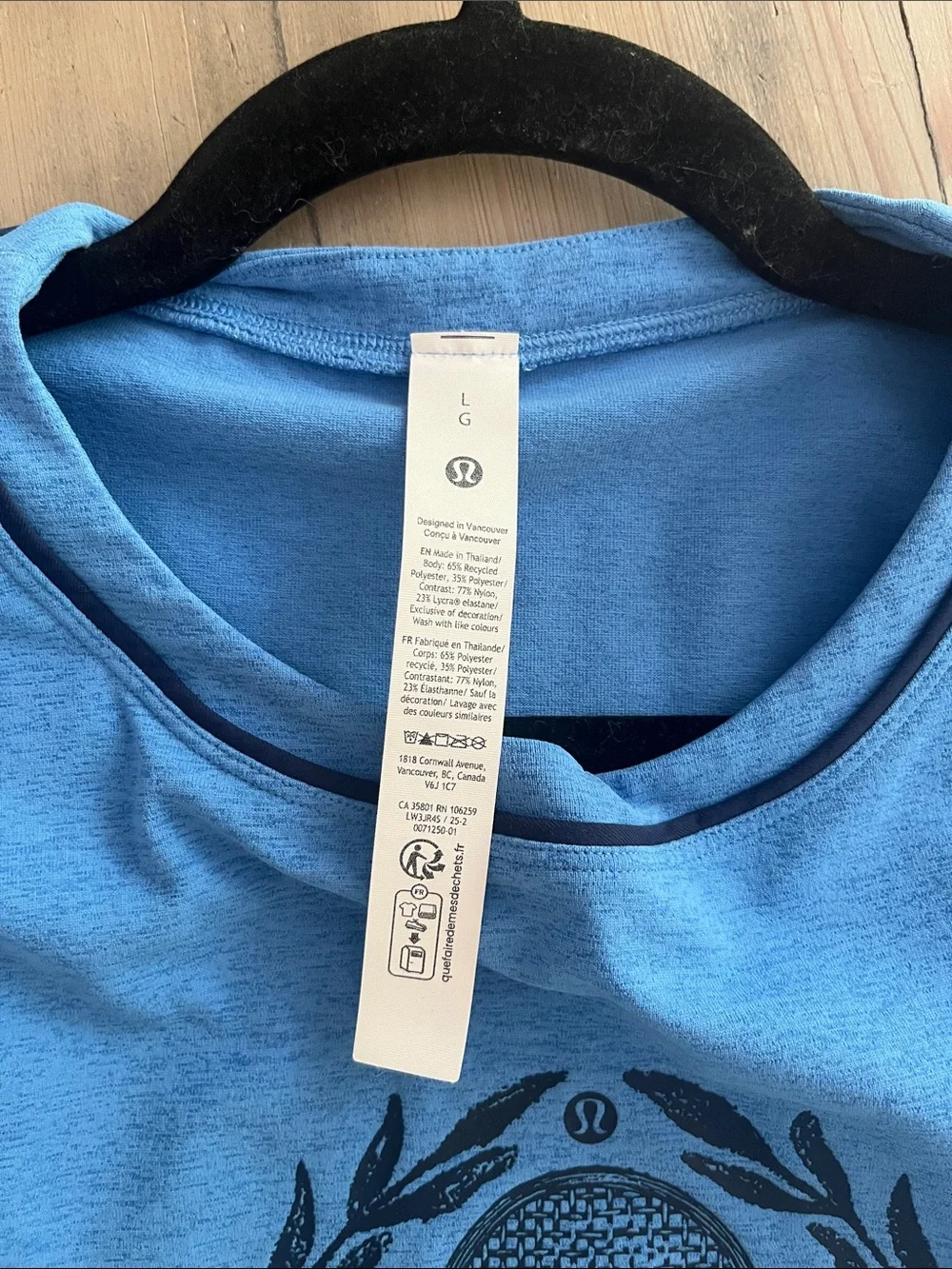 lululemon athletica Light Blue Tennis Club Graphic Short Sleeve Tee crew neck